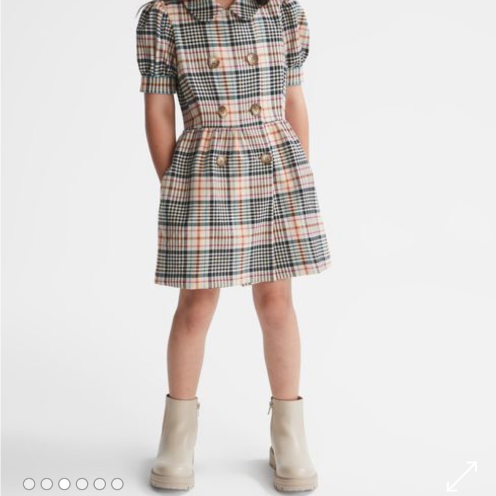 Reiss Plaid Double-Breasted Dress
